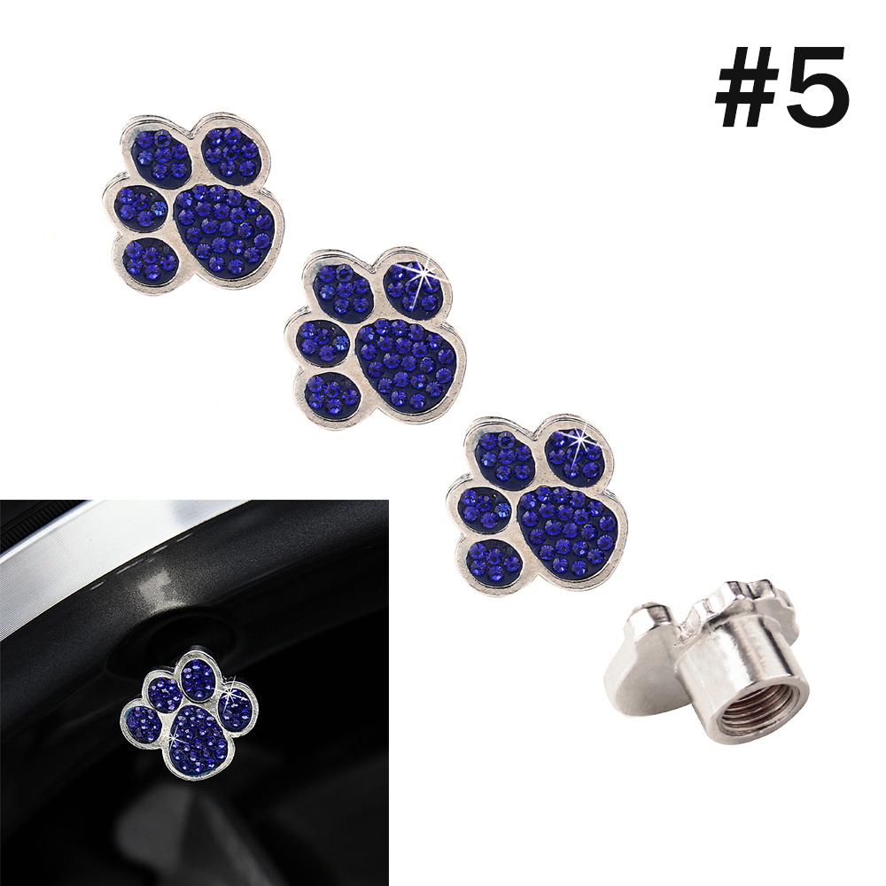DSYCAR 4 Teile/satz Auto Rad Reifen Vorbau Luftkappen Pfote Diamant Staub-proof Caps Handgefertigte Strass Auto Reifen Ventil kappen
