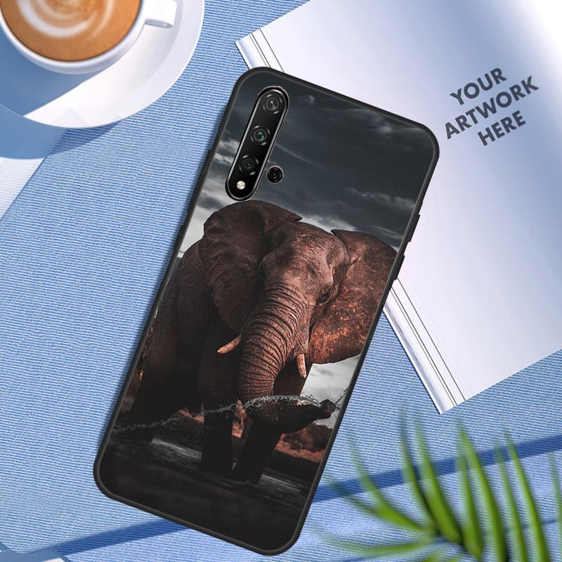 Wild Elephant Head For Huawei Nova 11 12i 3i 7i 8i 9 10 SE Y60 Y61 Y70 Y72 Y73 Y90 Y91 P20 P30 Pro P40 Lite Case