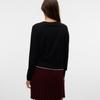 Gilet breeze col rond noir avec liseré blanc regular fit Femme VERO MODA