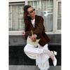 Linad Vintage Loose Lace Pencil Pants For Women White Elegant Elastic Waist Trousers Street Chic Ankle Length Pants 2025 Summer