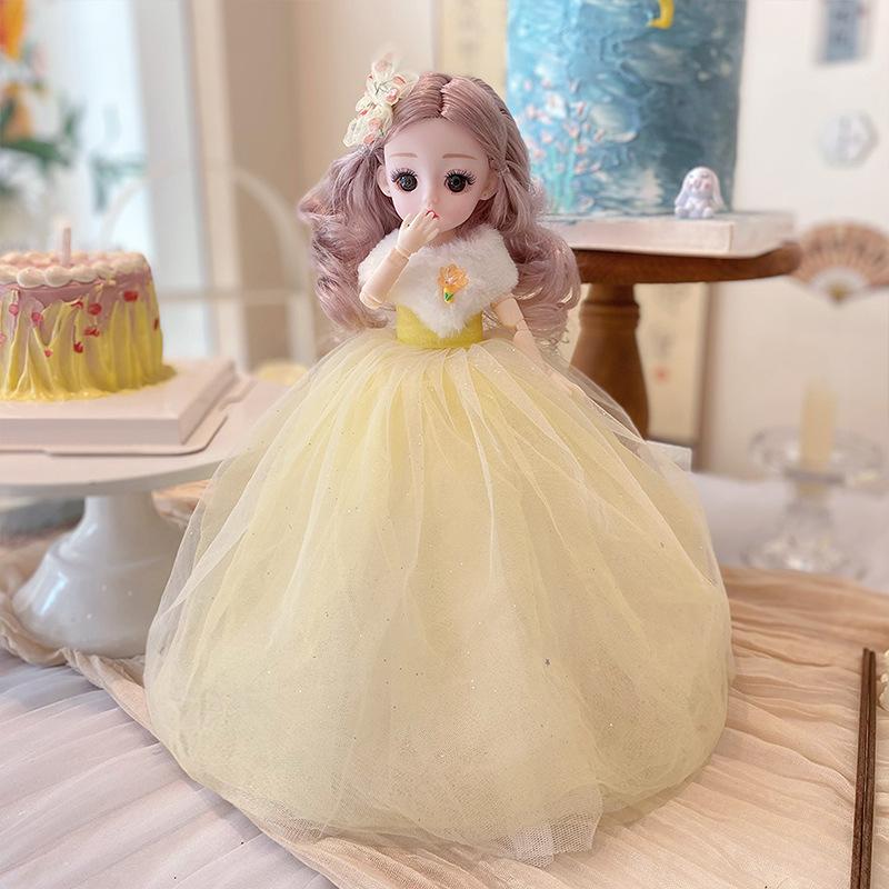 1 Set 32Cm Music Gauze Skirt Dolls Action Figures For Girls 6 To 7 Years Kids Toys Clothes And Accessories