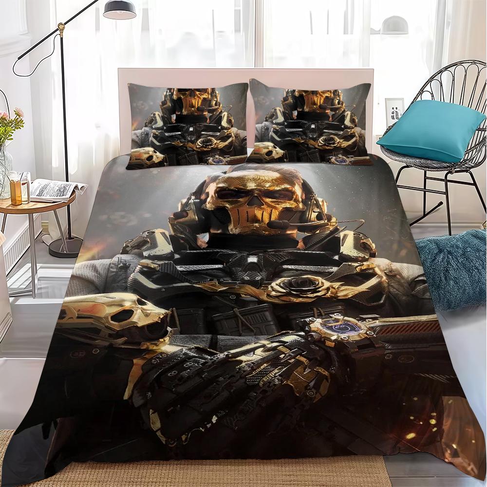 D-Delta Force Game Duvet Cover Set Home Style Bedding Soft Laundry Cotton Bed 3 Piece Set Student Dormitory Gift