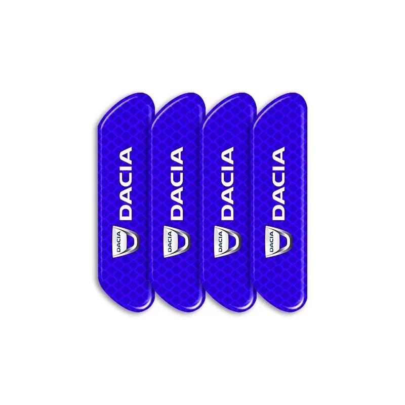 4pcs Car Door Reflective Strips security Warning Stickers For Dacia Duster Logan Sandero 2 Mcv 2 Sandero MK Cilo Stepway Dokker