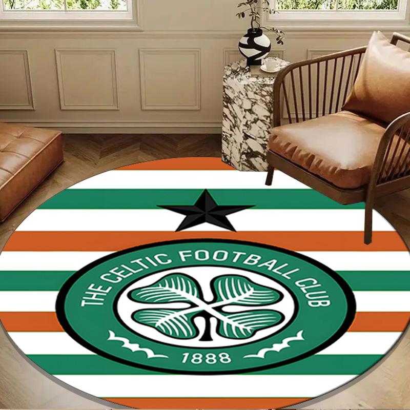 1PC rug Cel-tic Football Club Crest Round mat Home Decor, Chair rug For livingroom,Bedroom, doormat home decor Birthday Gift Christmas Gifts