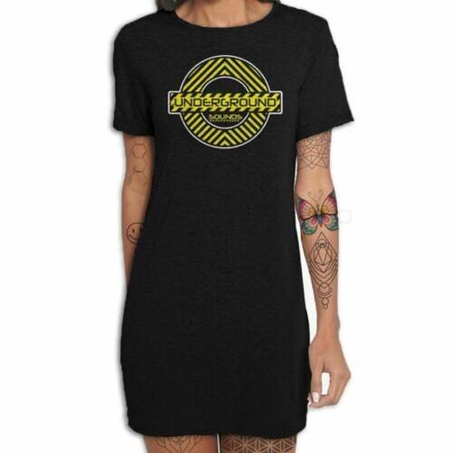 Underground Sounds Acid House Dance Music Rave DJ Women s T-Shirt Dress L