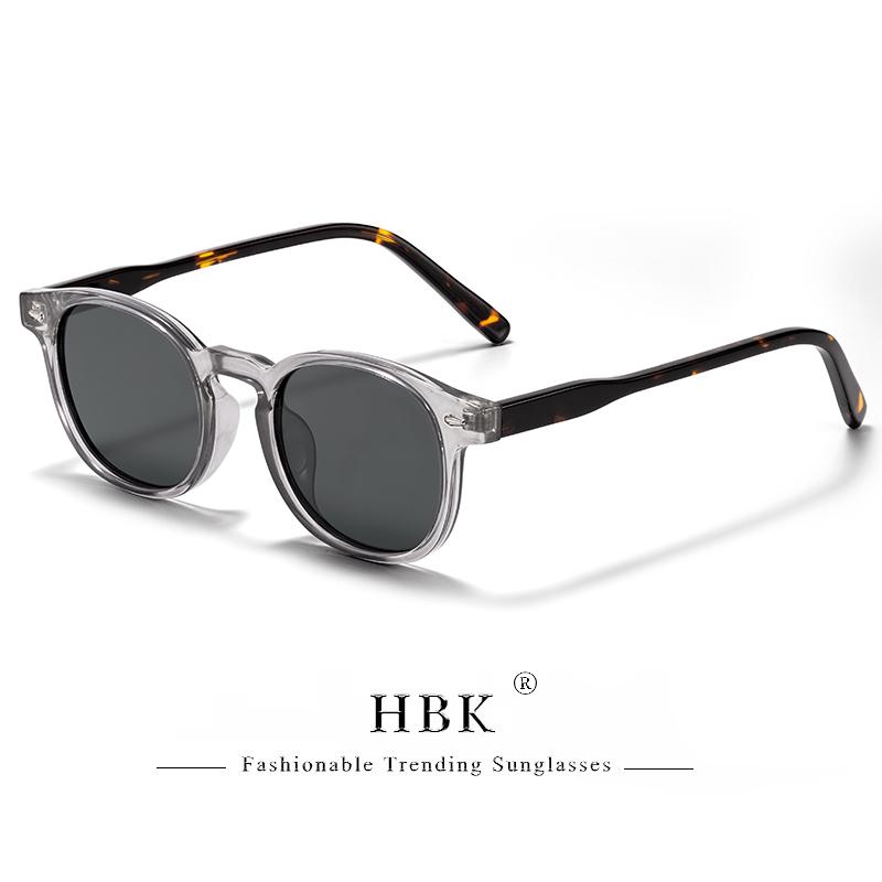 HBK Retro Men's Fashion Polarized Sunglasses High-Quality Tr-90 Frame Vintage Sun Glasses Women's Travel Party Eyeglasses