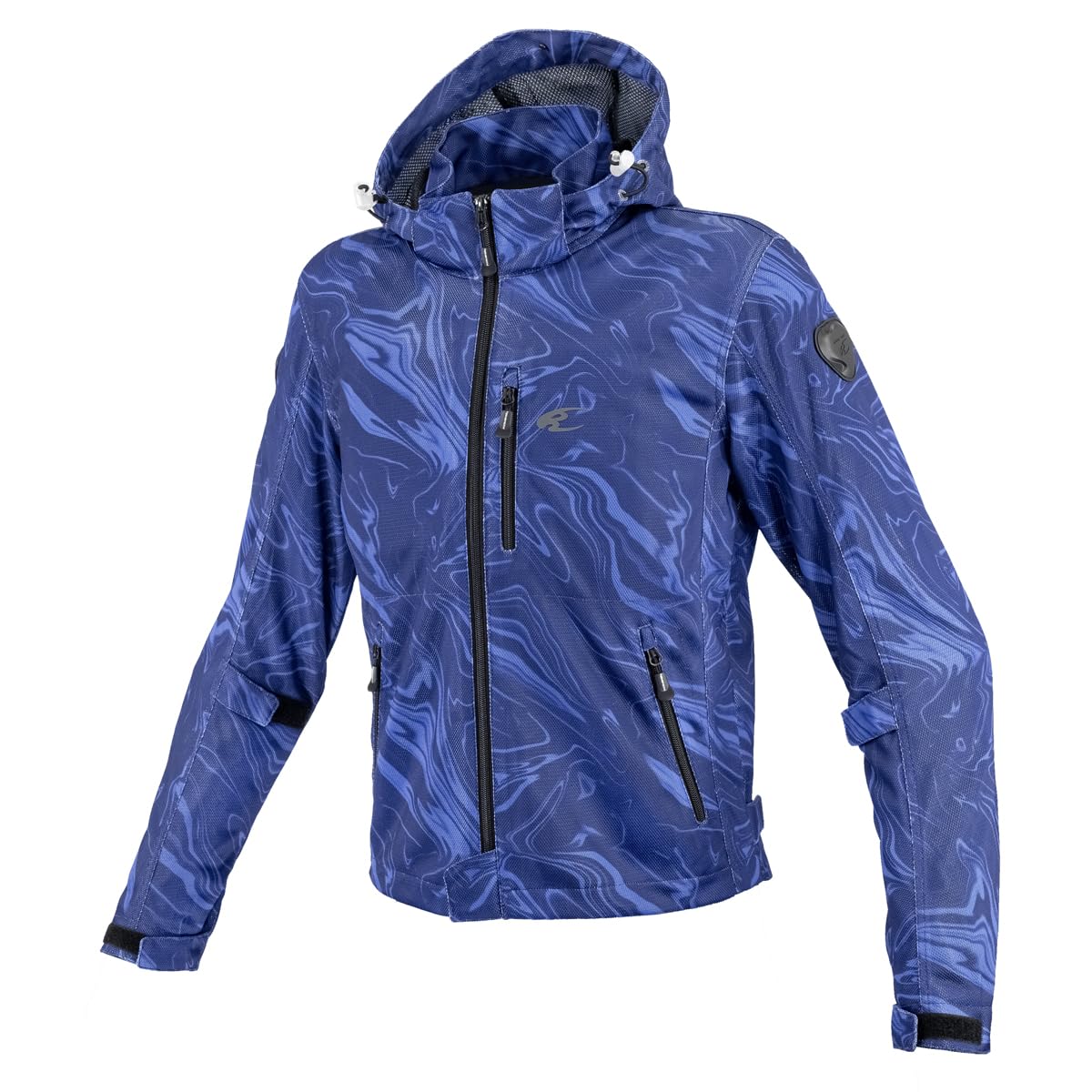 

KOMINE Модель 2025 JK-176 Enigmalite сетчатая парка для мотоциклов для весны и лета, протектор стандарта CE, сетка, темно-синий мрамор M Medium тёмно-синий