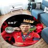 Cristiano Ronaldo Round Area Rug,Carpet Rug for Living Room Bedroom Sofa Playroom Decor,Non-slip Floor Mat
