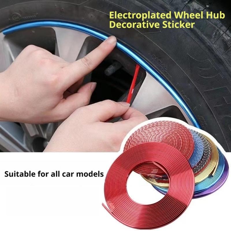 Automotive Rims Trim Wheel Rims Protectors 8M Wheel Edge Accent Molding Trim Roll for Daily Driving Styling