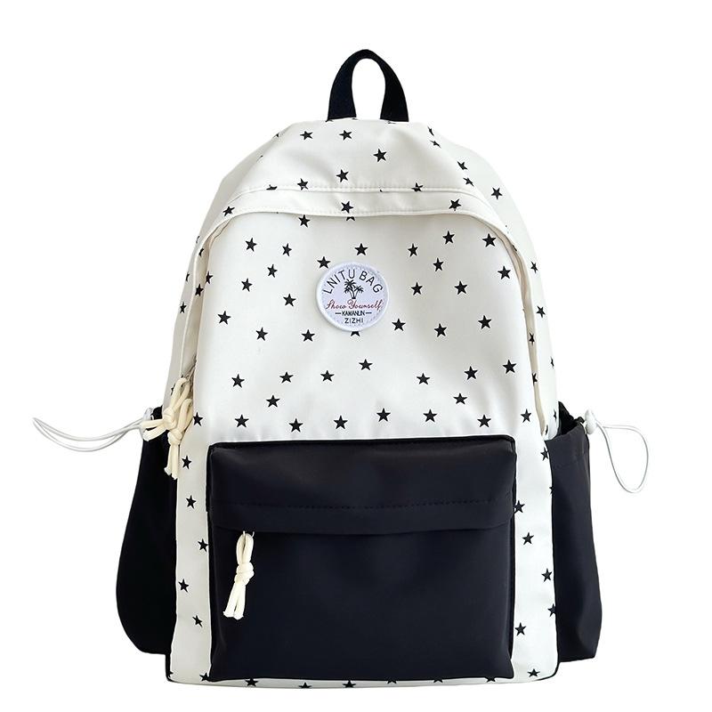 Schoolbag Japanese ins Small fresh and sweet schoolbag Fashion versatile Middle school student backpack Large capacity lightweight backpack