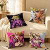 Anime J-JoJos Giorno Giovanna Square Double-Sided printed Pillow Case Bedroom Bedside Pillow Sofa Cushion Cover
