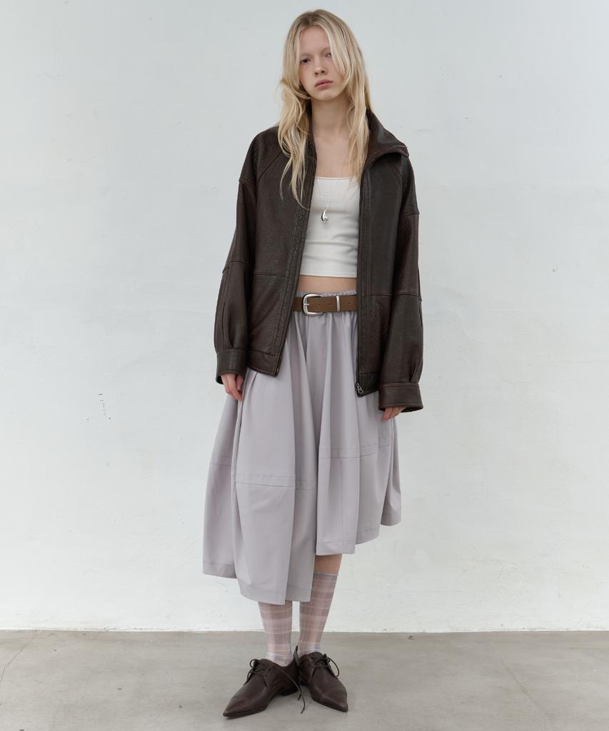 Seolan Unbalance Volume Pants_Gray