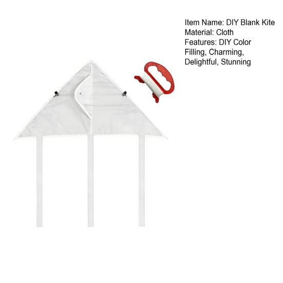 DIY Leerer Mal-Drachen für Kinder Erwachsene Tragbar Dekorieren Bemalen Weißer Drachen mit Schnur für Schulprojekte Partys