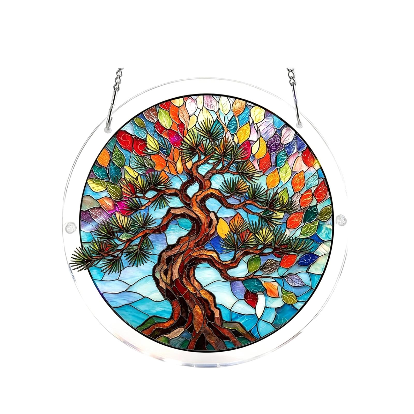 

Acrylic Puzzles Suncatcher Window Hanging, 83 Pieces Catcher Stained Glass Acrylic Puzzle Decoration For Women Men Mom Birthday Gift Home Decor One Size