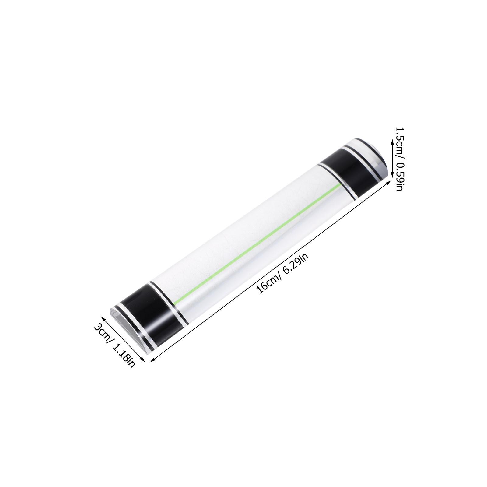

Transparent Acrylic Magnifying Ruler 6 Inch Clear Measuring Tool Sliding Marker Multipurpose Reading Aid for Small Prints Books зелений