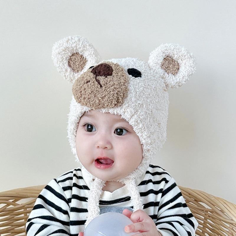 2023 NEU Mütze Babymütze Niedliche Bärenhaube Mode Winter Warme Mütze für Baby Kinder Neugeborenen Junge Mädchen 5-36 Monate