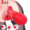 Vibrátor na sání úst 3v1 Vibrátor bodu G Vibrátor klitorisu pro páry Vibrátor jazyka Vaginální stimulace Rose Toys Sexuální hračky