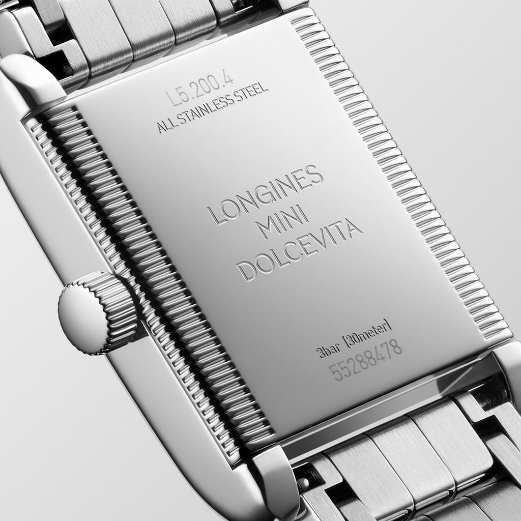[LONGINES] Mini DolceVita Sector Dial Art Deco Rectangular Stainless Steel Women's Watch (L5.200.4.75.6)