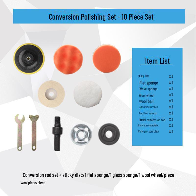 Angle Grinder Conversion Set: Cutting, Polishing, and Grinding Accessories