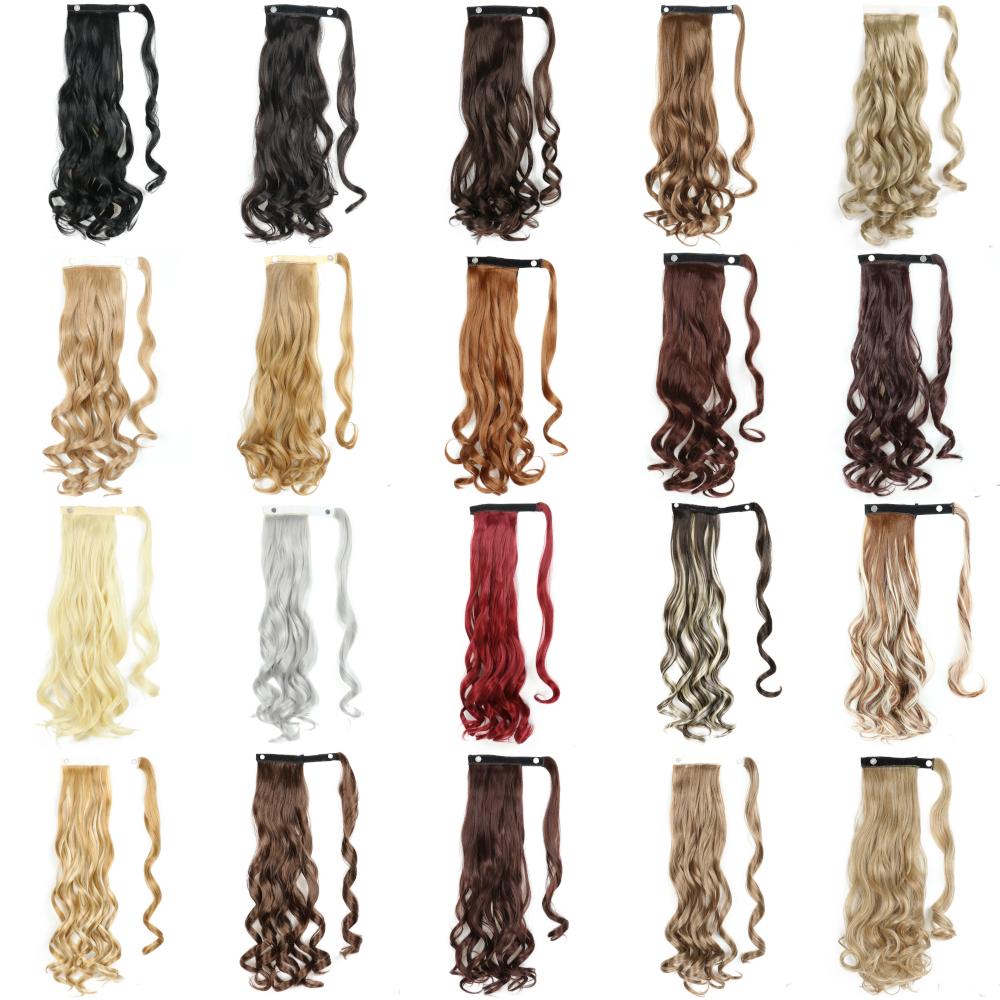 MISSQUEEN Women Fashion Long Wavy Ponytail Synthetic Fiber Natural Wavy Wrap Around Hair Extensions Daily Wear Long Wavy Hairpiece