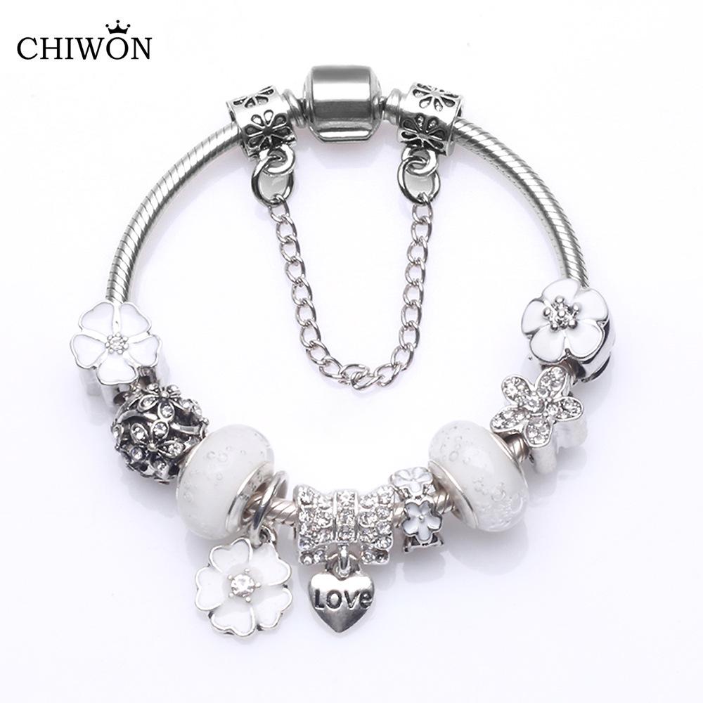 European & American Panjia DIY Retro Bracelet with Bubble Glass Beads