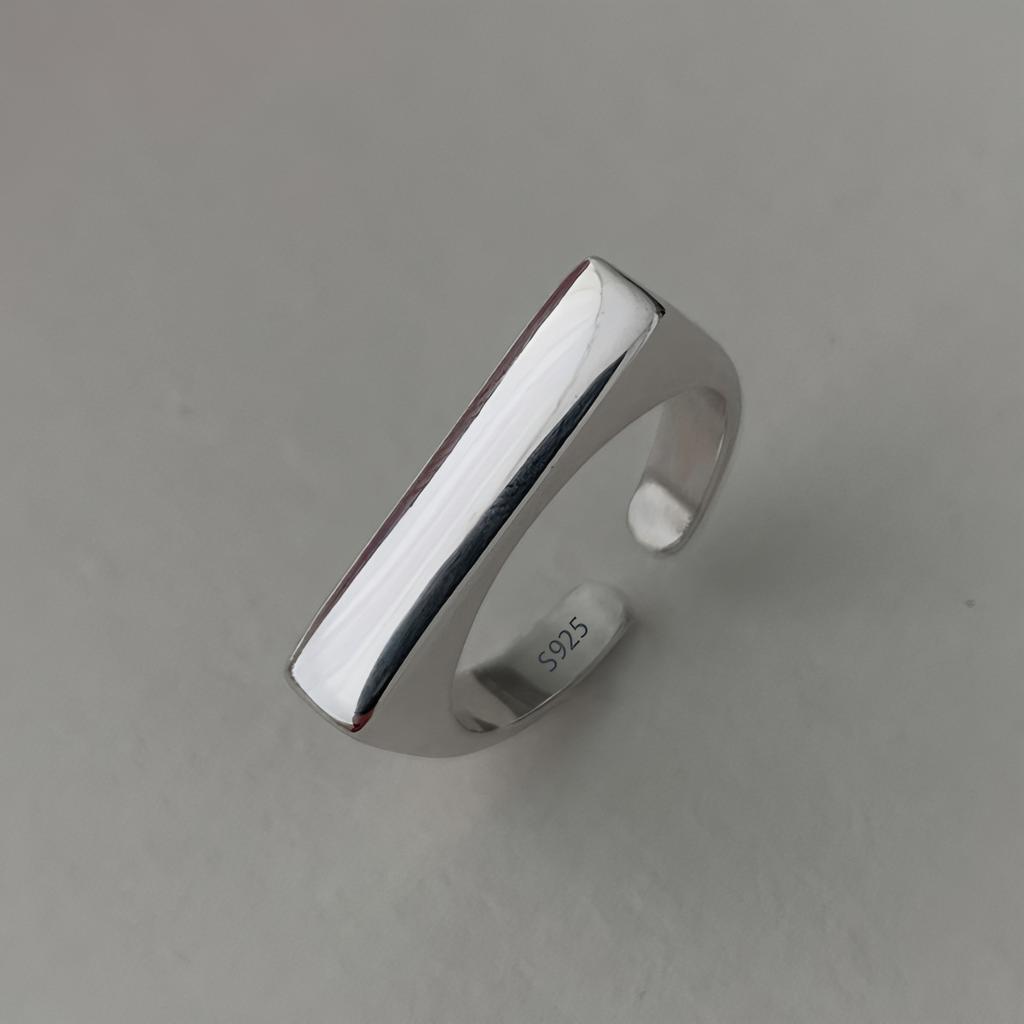 PANJBJ 925 Sterling Silver Irregular Geometry Ring for Women Versatile Minimalism  Accessories Jewelry Party Gift Dropshipping