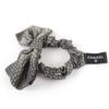 Excellent CHANEL Métiers d'Art Collection COCO Mark Ribbon Scrunchie Gray silk Used