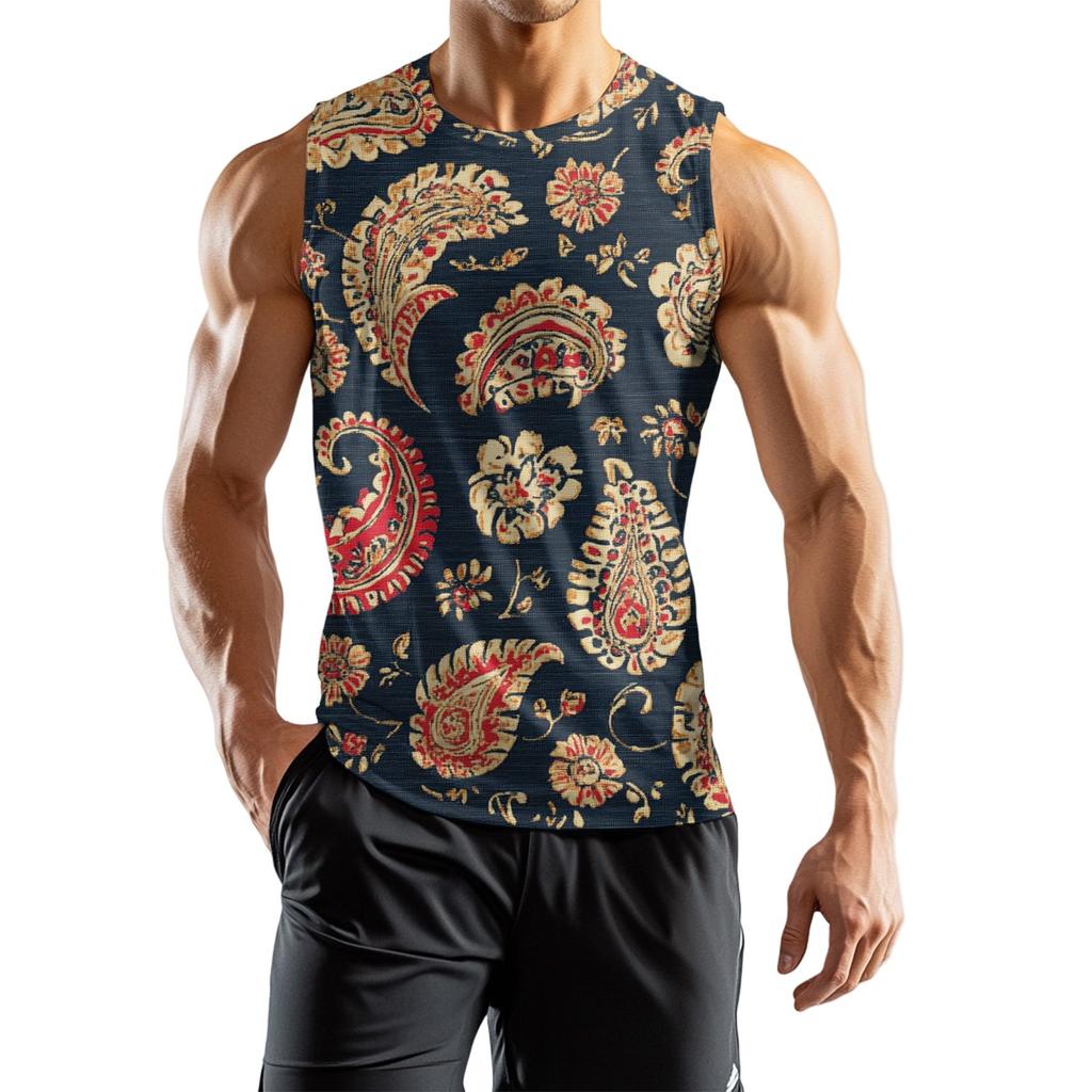Men's Athleisure Independence Day Printed Sleeveless Vest