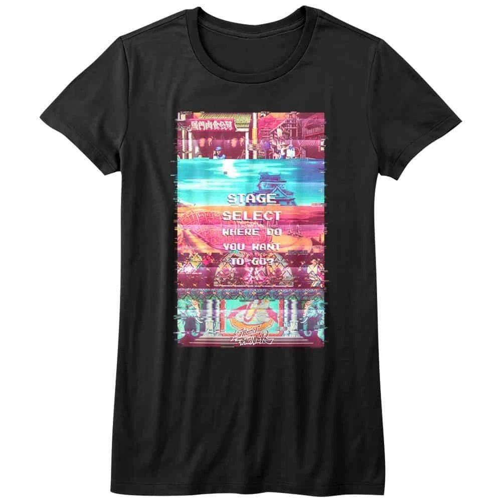 Street Fighter Stage Select Women s T Shirt S