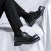 British style dress business platform lace-up loafers casual versatile daily commute derby leather shoes men 8113-R