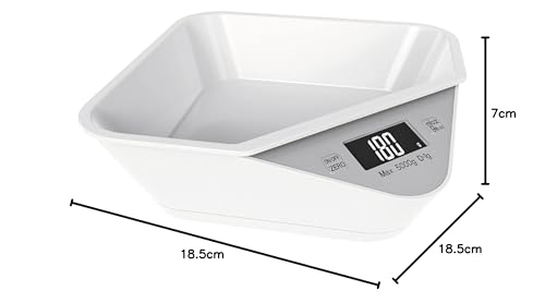 PeLo Pet Scale, Food Bowl, Dog/Cat Pet Weight Scale [Japanese Instructions Included] [Weight Capacity: Up to 5kg]