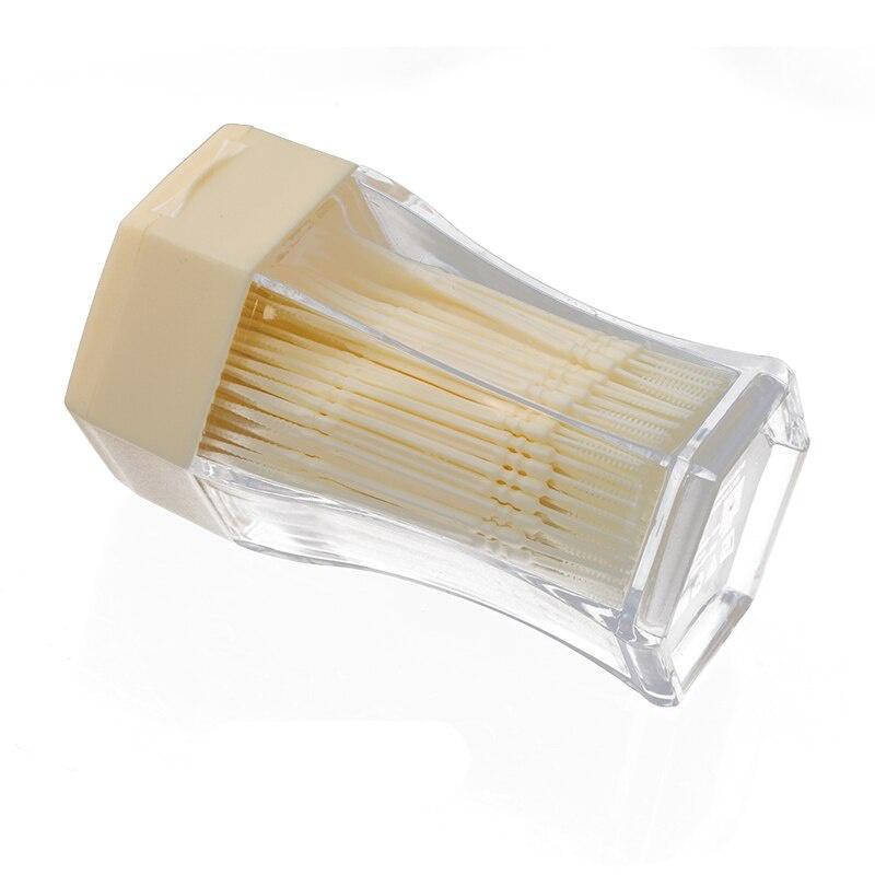 200pcs/set 6.2cm Soft Plastic Double Head Brush Toothpick Oral Care Interdental Brush Toothbrush