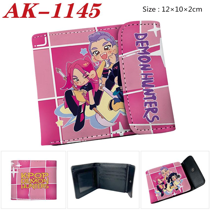 Anime Cartoon Rumi Zoey Demon Hunters PU Leather Wallet Card Bag Birthday Gift