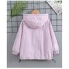 Girls Color Block Lightweight Breathable Hooded Sun Protection Jacket For Big Kids