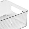 Makeup Organizer PET Plastic Clear Bottom Stripes Desktop Storage Box for Skincare Stationary