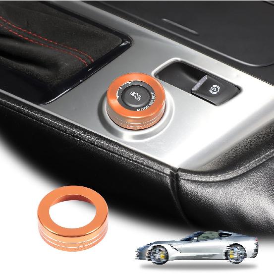 

LLKUANG Car Center Console Driving Mode Knob Cover Trim Fit for Chevrolet Corvette C7 2014-2019 Aluminum Alloy Multimedia Adjustment Knob Button оранжевый