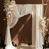 Künstliche Bogen Dekoration 5-teiliges Vorhangset Chiffonvorhänge Outdoor Hochzeitsdekoration Hintergrund Requisiten