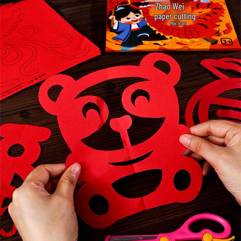 Creative Year of the Snake DIY Paper Cutting for Kids - New Chinese Style Window Decoration