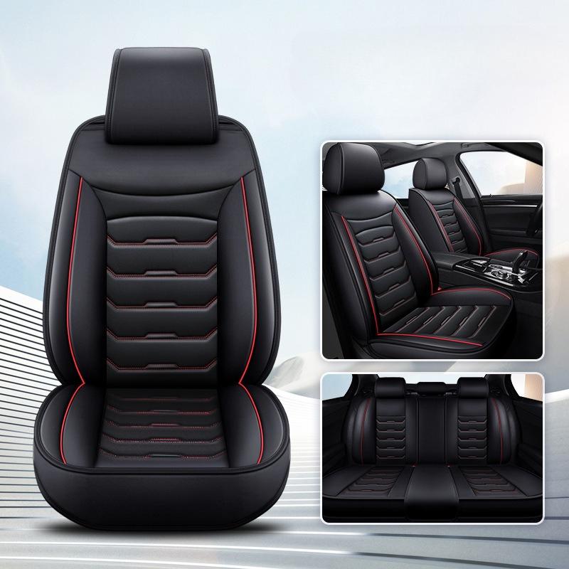 5-Seat Car Seat Covers, SUV PU Leather Full Coverage All-Season Seat Cushions for Sedan, Summer Car Seat Pads