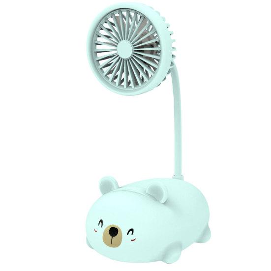 Cute Cartoon Piggy USB Charging Home Bear Portable Office Table Cooling Fan