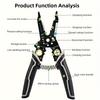 9-in-1 Multi-functional Broken Wire Stripper, Electrician Special Section Split Wire Winding Wire Cutter Wire Stripping Skin