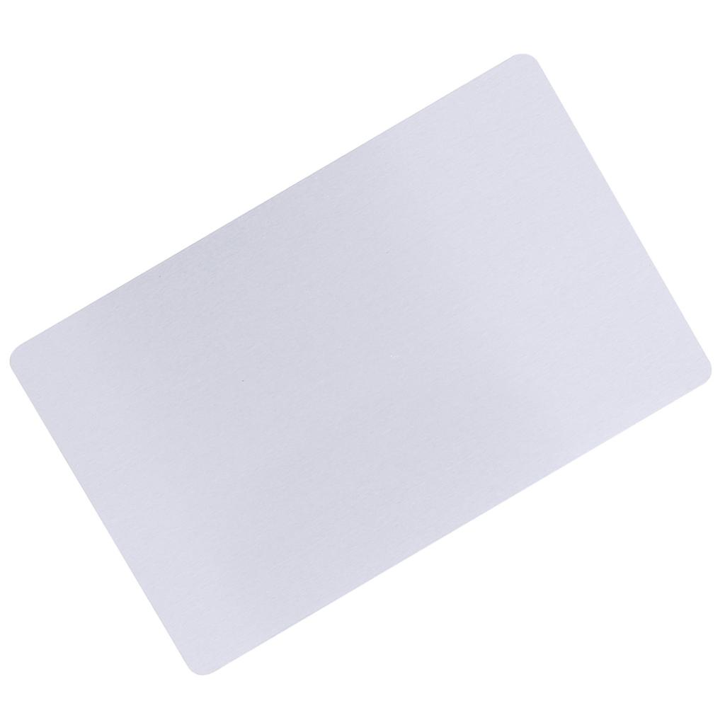 50Pcs Impressive Blanks Laser Mark Engraved Metal Business Visiting Name Cards (Sliver)