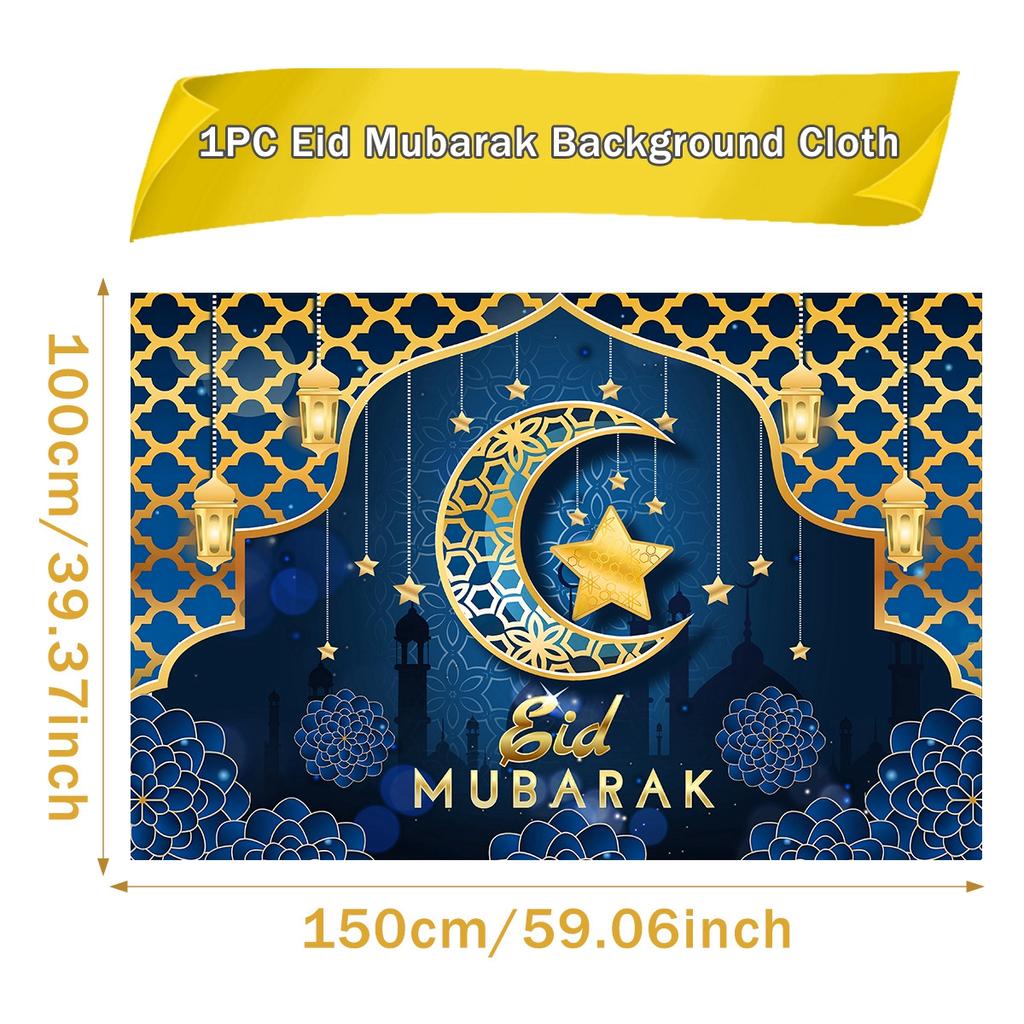 Eid Mubarak Hintergründe Ramadan Dekoration 2024 für Zuhause Eid Al Adha Ramadan Kareem Islamische Muslimische Partydeko Eid Al Adha Geschenke