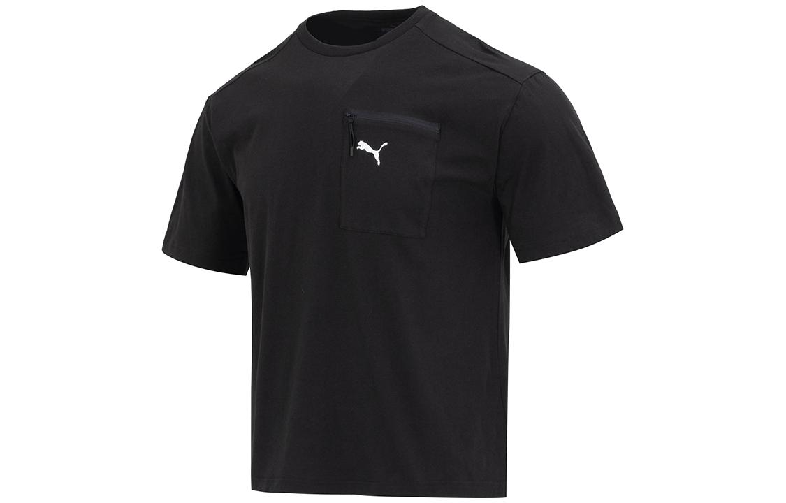PUMA OPEN ROAD T Shirts Men s Black Crew Neck Moderate Straight Fit 676677-01 XL