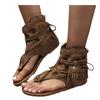 Large size new high-top cool boots for women, European and American flat bottom straps, toe beach sandals for women
