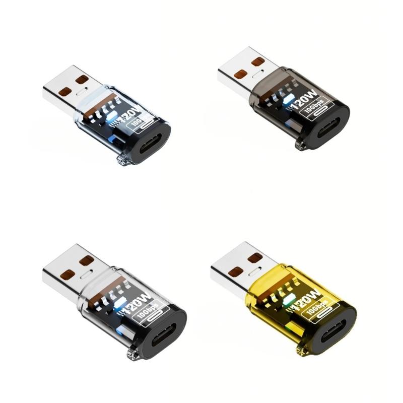 Multifunction High Speed USB to Type C Converter 120W Power Delivery 10Gbps File Transfer with Earphone Compatibilities