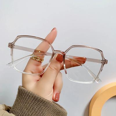 Neue Blaulichtfilter Brille Großes Quadratisches Gestell Damen Unisex Langlebig Ultraleicht Herren Mode Trendige Brillen Vintage Brillen