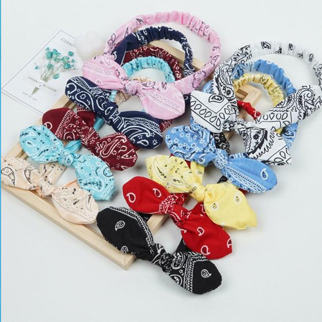 Ethnic Style Knotted Rabbit Ears Elastic Sport Headband