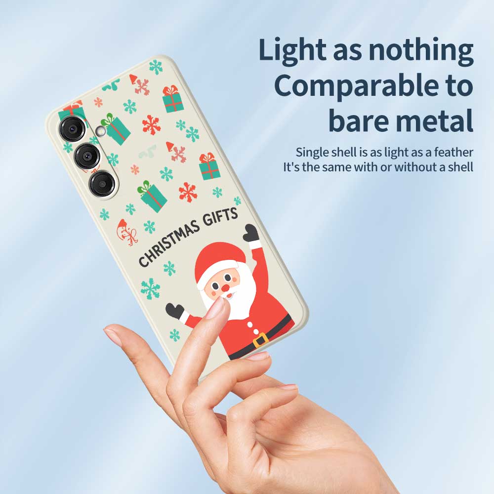 For Samsung Galaxy A16 5G/4G Case Christmas Gifts Pattern Printing Straight Edge TPU Phone Back Cover