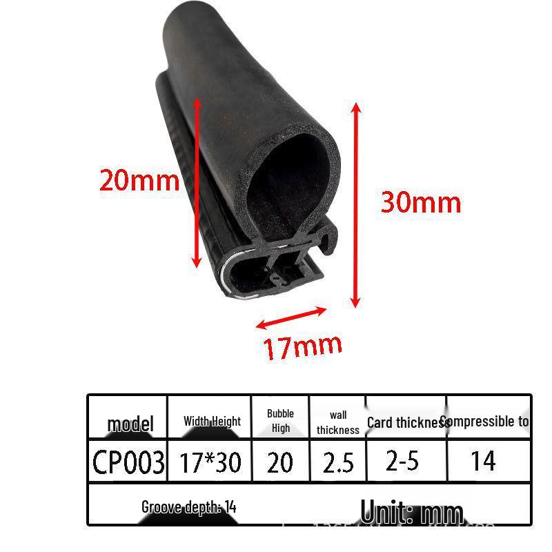 U-förmige Gummi-Schaumstoff-Dichtungsstreifen für Schränke und Autotüren